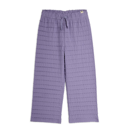 Mini Rodini - Textured frill trousers - purple | Scout & Co