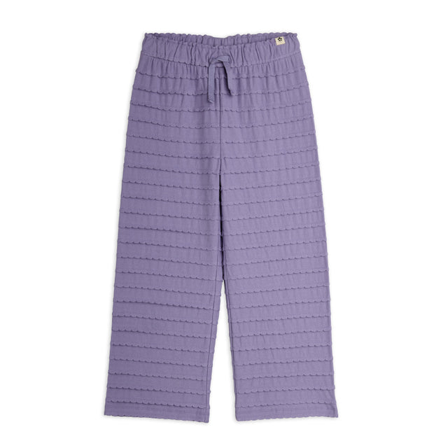 Mini Rodini - Textured frill trousers - purple | Scout & Co