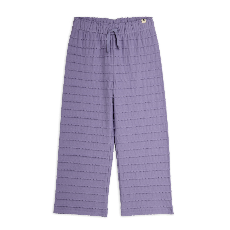 Mini Rodini - Textured frill trousers - purple | Scout & Co