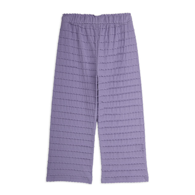 Mini Rodini - Textured frill trousers - purple | Scout & Co