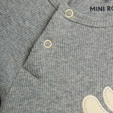 Mini Rodini - Rabbit application long-sleeved baby bodysuit