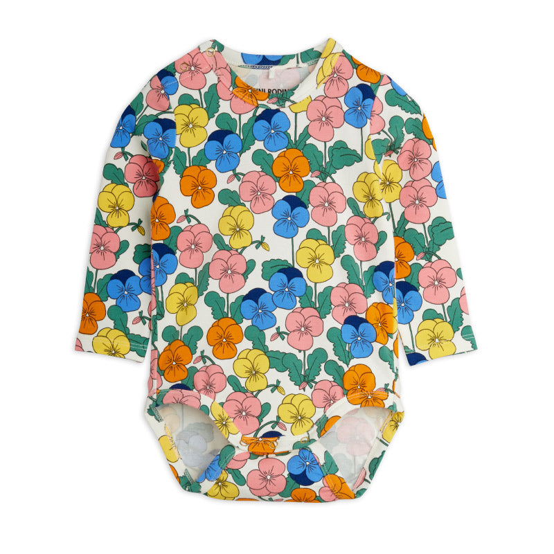Mini Rodini - Violas long-sleeved baby bodysuit | Scout & Co