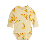 Mini Rodini - Rabbits all-over long-sleeved baby bodysuit