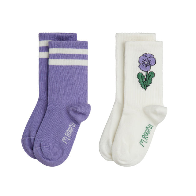 Mini Rodini - Viola stripe socks - 2 pairs | Scout & Co