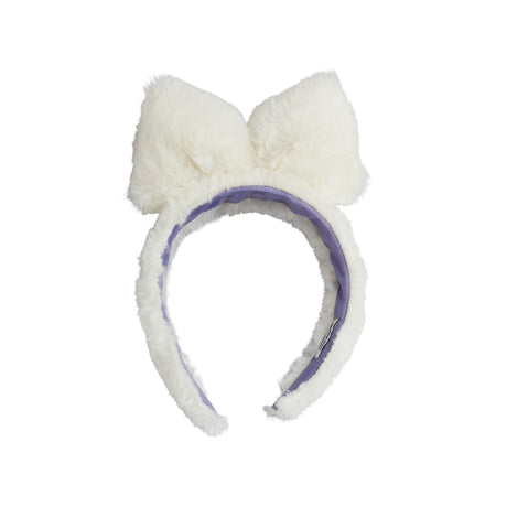 Mini Rodini - Faux-fur bow headband - white | Scout & Co