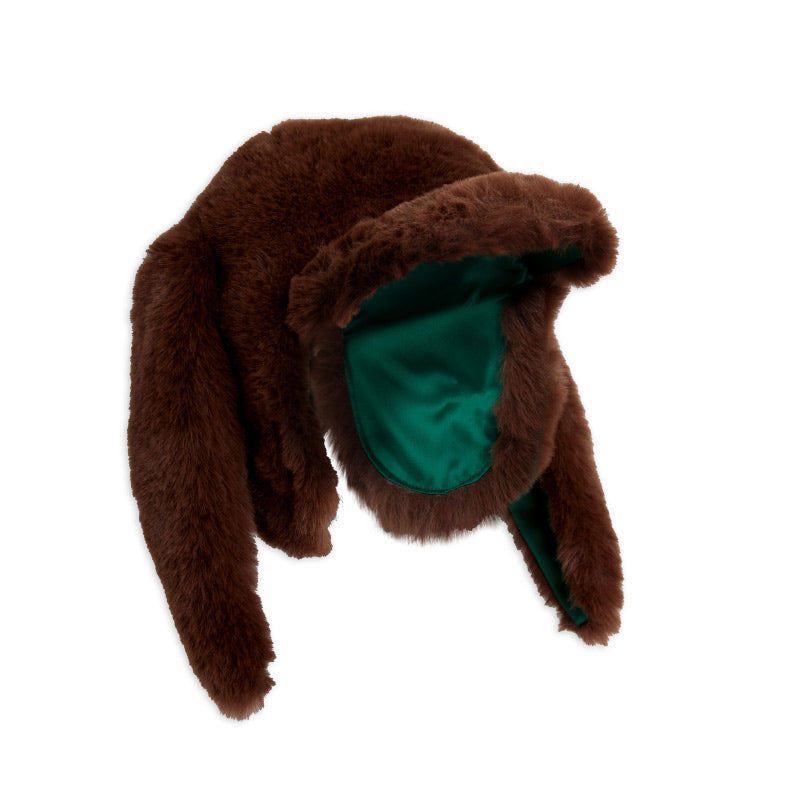 Mini Rodini - Rabbit ear faux-fur cap