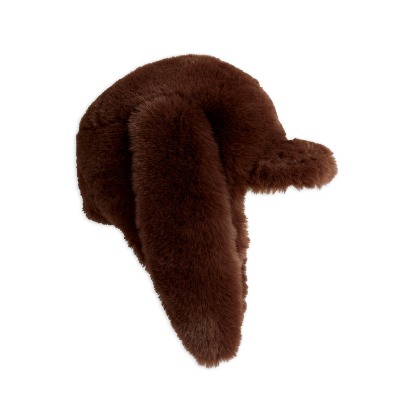 Mini Rodini - Rabbit ear faux-fur cap