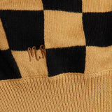 Mini Rodini - Chess check knit balaclava - brown | Scout & Co