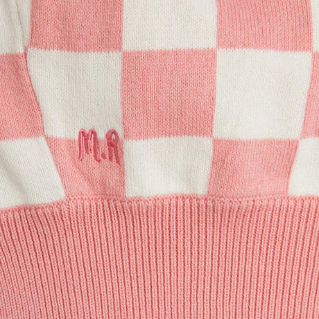 Mini Rodini - Chess check knit balaclava - pink | Scout & Co