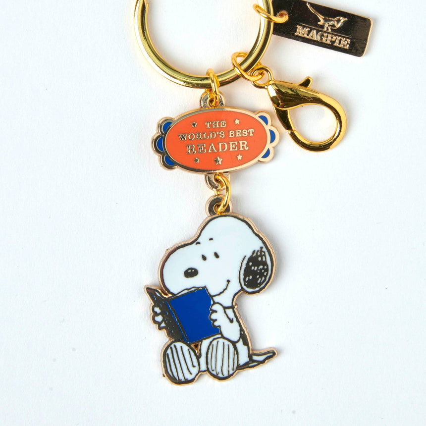 Magpie x Peanuts - World's Best Reader keyring | Scout & Co