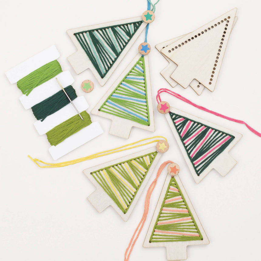 Cotton Twist - Stitched Christmas Tree decorations kit | Scout & Co