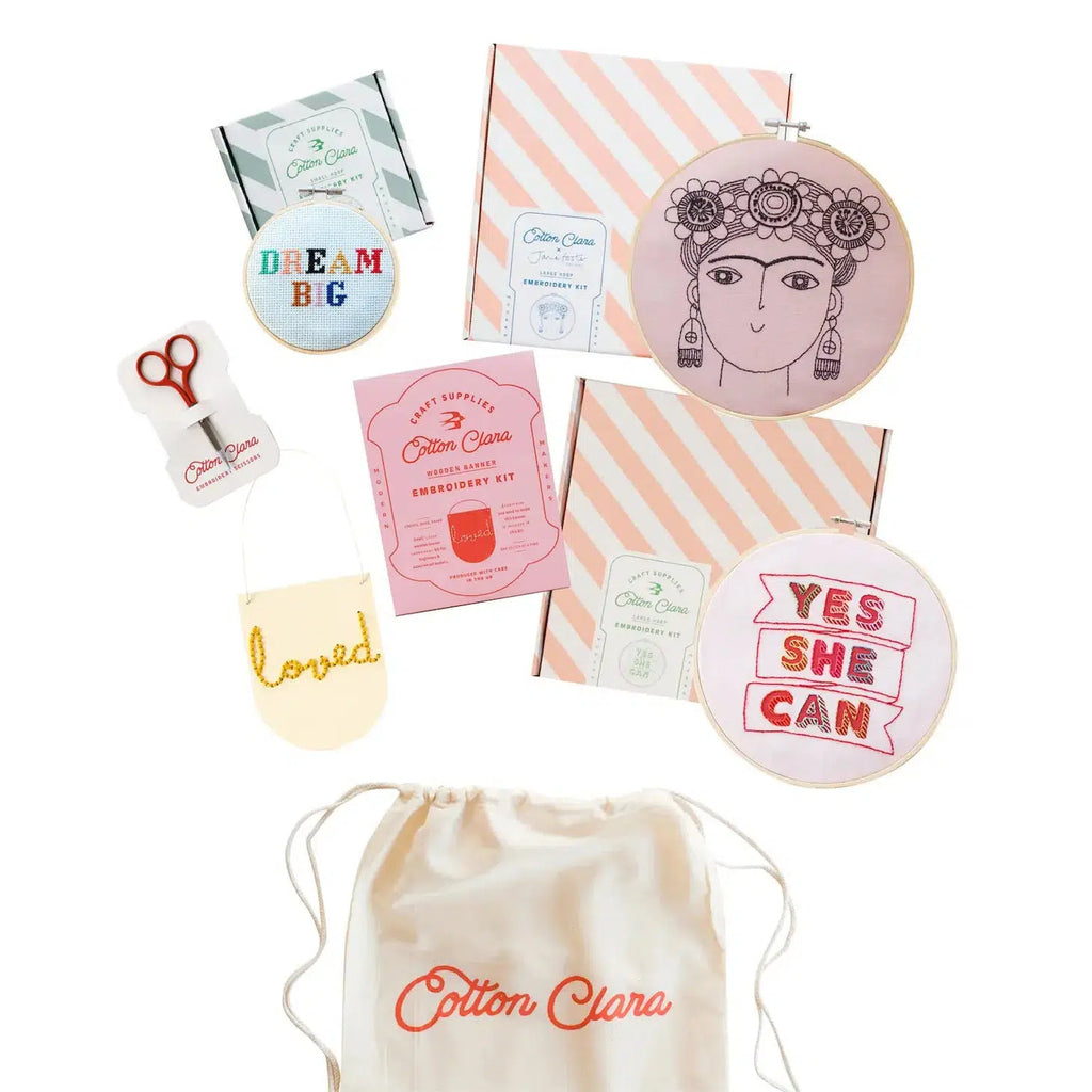Cotton Clara - Teenagers embroidery kit bundle: set of 4 | Scout & Co
