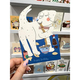 Eat The Moon - Hey Dog Gyoza die cut birthday card | Scout & Co