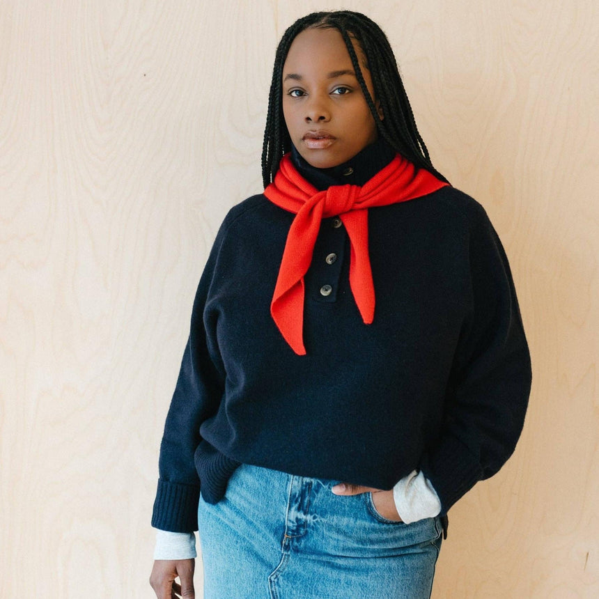 TBCo - Merino Triangle Scarf in Red | Scout & Co