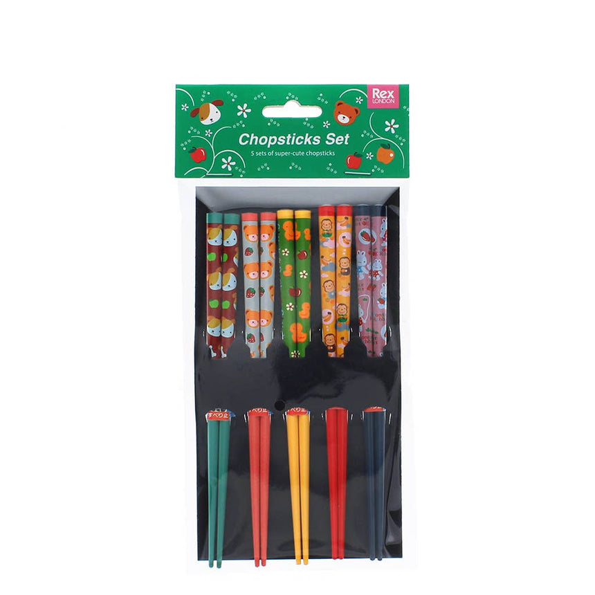 Rex - Children's bamboo chopsticks (5 pairs) | Scout & Co