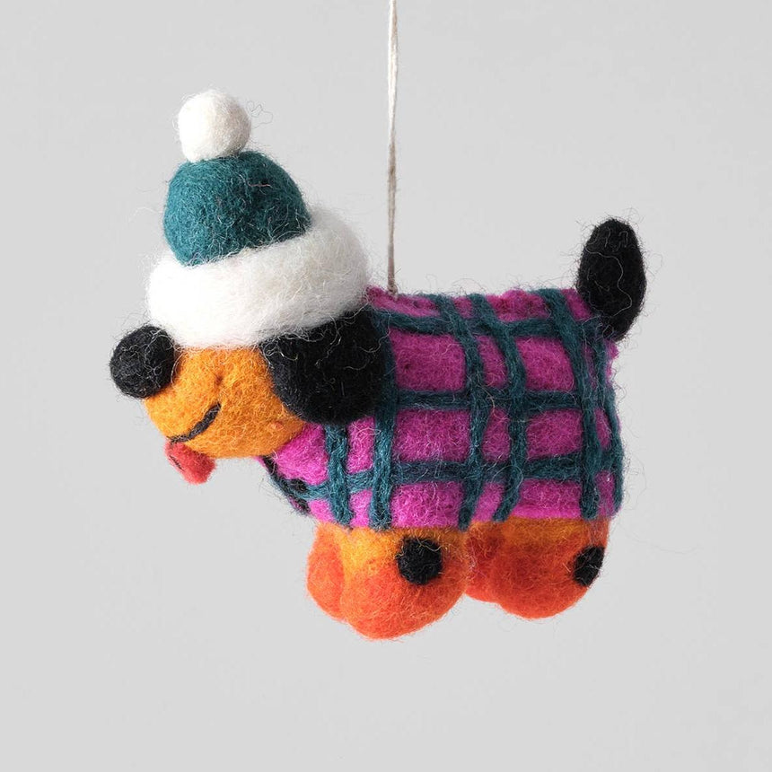 Wrap - Toots Dog hanging felt ornament | Scout & Co