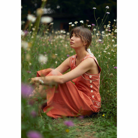 Sideline - Caroline dress - tomato | Scout & Co