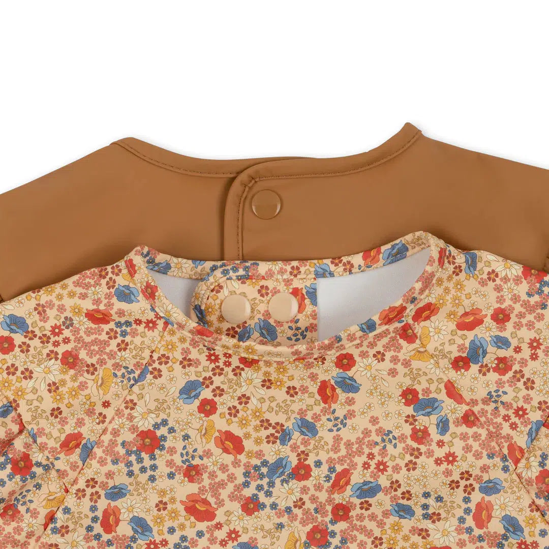 Konges Sløjd - Dinner frill long-sleeved bibs 2 pack - Villetta / Almond | Scout & Co