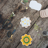 Studio Wald - Keyring Flower Press - Greens & Yellows | Scout & Co