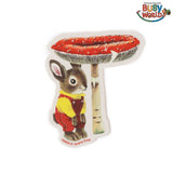 3P4 x Richard Scarry - Nicholas Bunny Mushroom sticker | Scout & Co