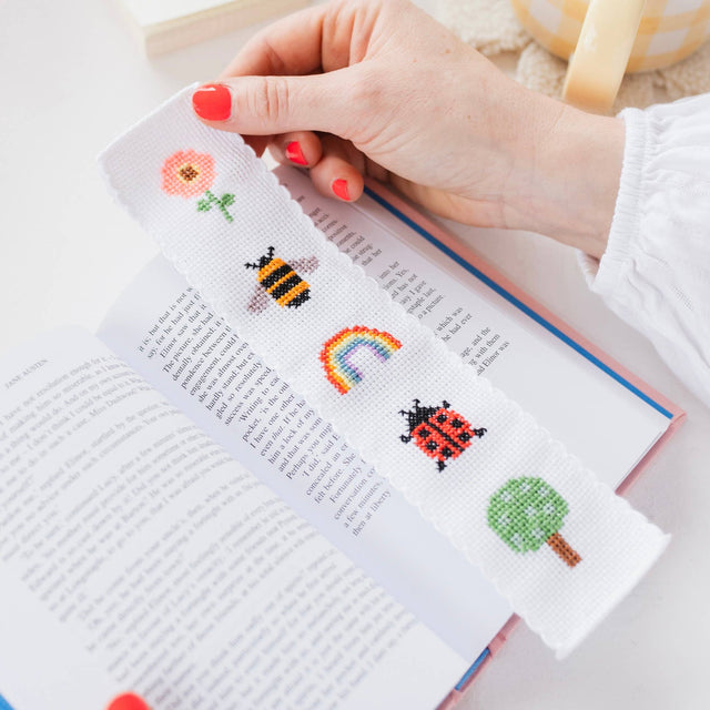 Cotton Clara - Nature Rainbow Cross Stitch Bookmark Kit | Scout & Co