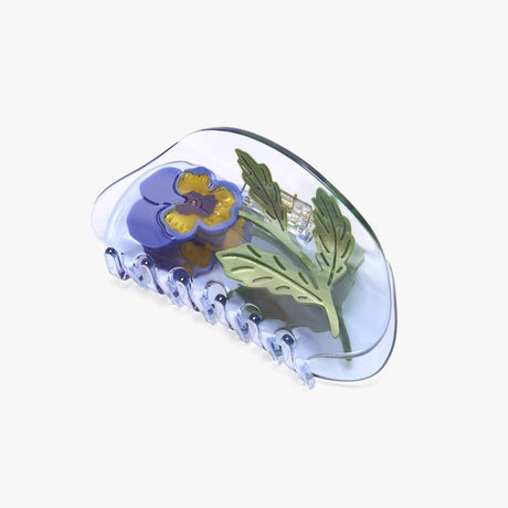 Winona Irene - Viola Pansy hair claw