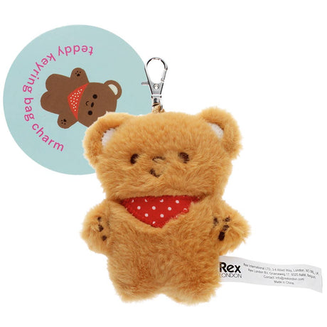Rex - Fluffy keyring bag charm - Teddy bear | Scout & Co