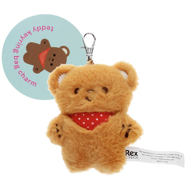 Rex - Fluffy keyring bag charm - Teddy bear | Scout & Co