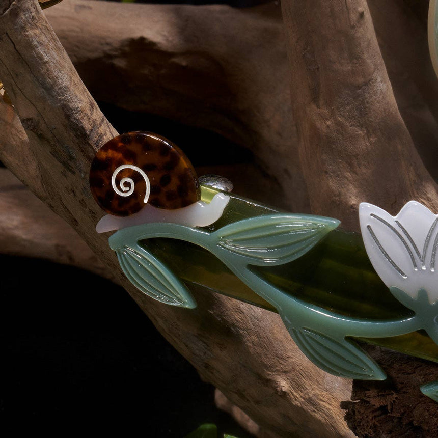 Winona Irene - Broceliande Lotus Flowers & Snails hair clip | Scout & Co