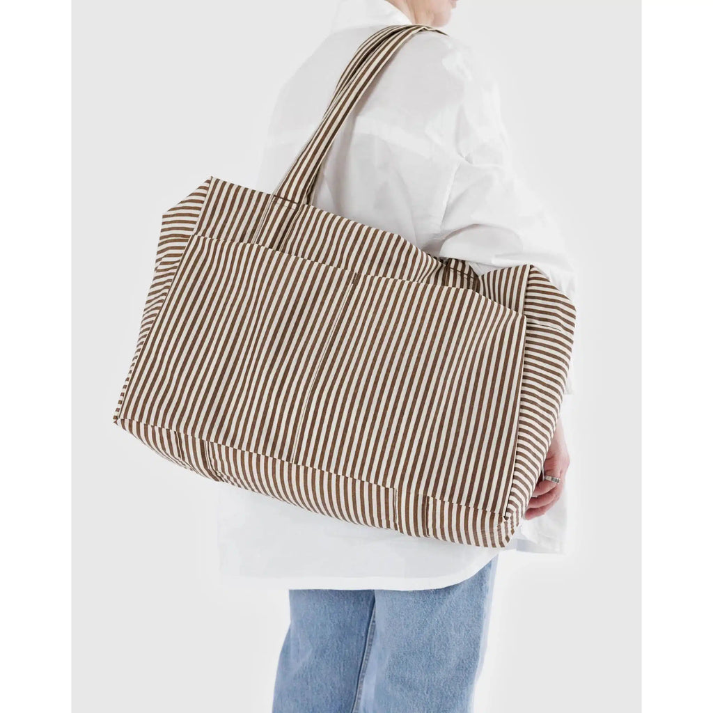 Baggu - Cloud Carry-On bag - Brown Stripe | Scout & Co
