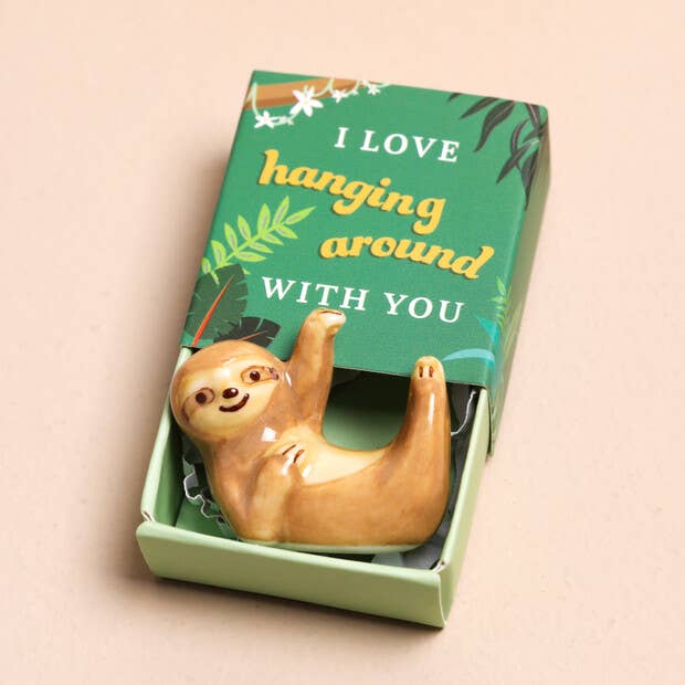 Lisa Angel - Tiny Matchbox Ceramic Token - Sloth | Scout & Co