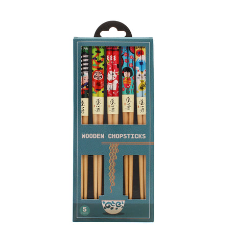 Rex - Wooden chopsticks (5 pairs) - Japanese heritage | Scout & Co