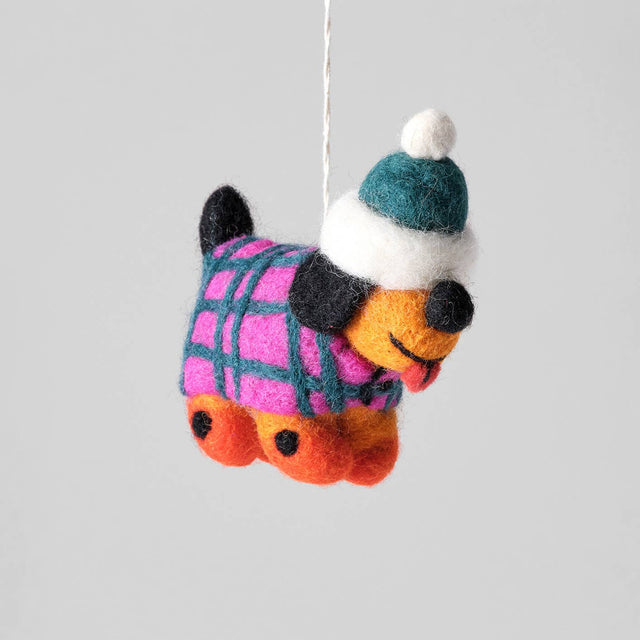 Wrap - Toots Dog hanging felt ornament | Scout & Co