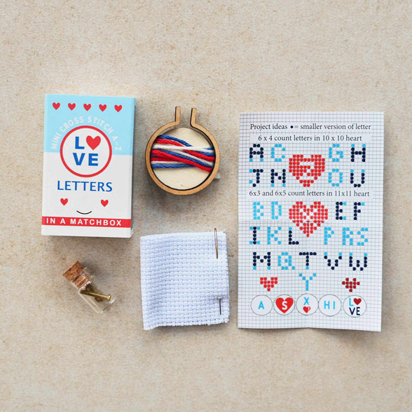 Love Letters Mini Hoop Cross Stitch | Scout & Co