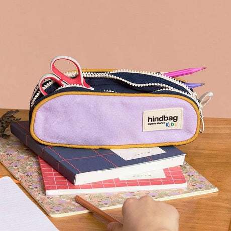 Hindbag - Malo Tricolour Pencil Case - Lilac | Scout & Co