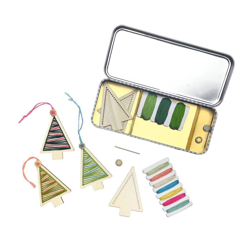 Cotton Twist - Stitched Christmas Tree decorations kit | Scout & Co