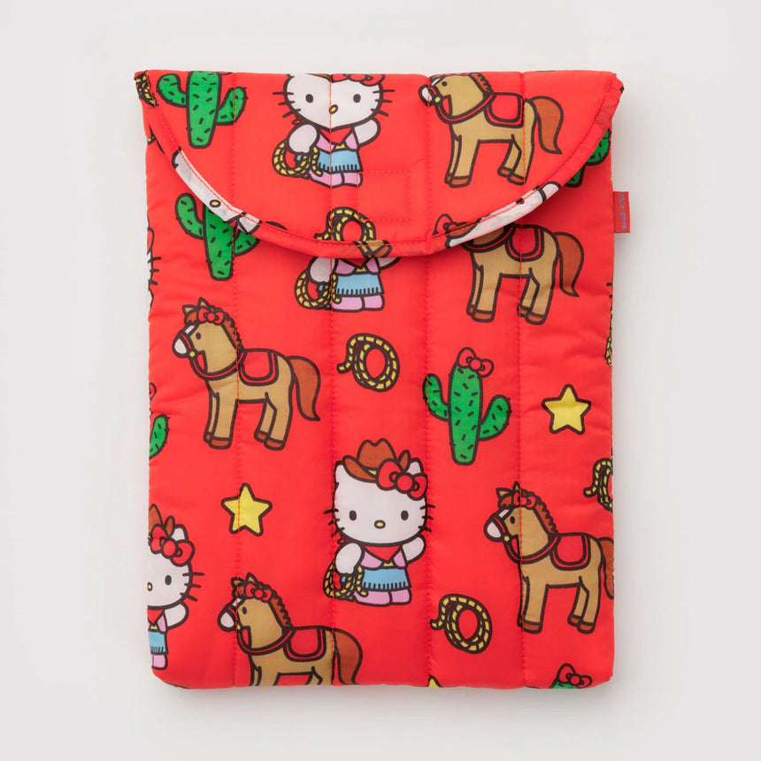 Baggu x Hello Kitty - Puffy laptop sleeve 13in / 14in - Hello Kitty & Friends Western