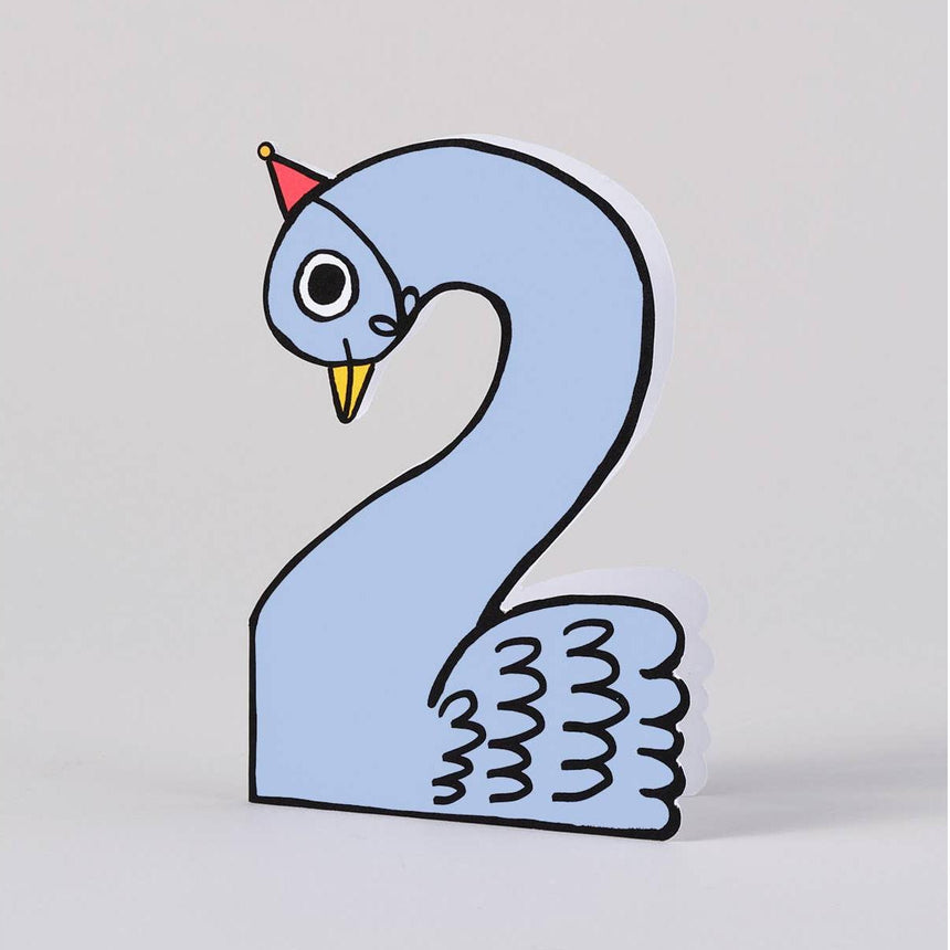 Wrap - Swan 2nd birthday card | Scout & Co