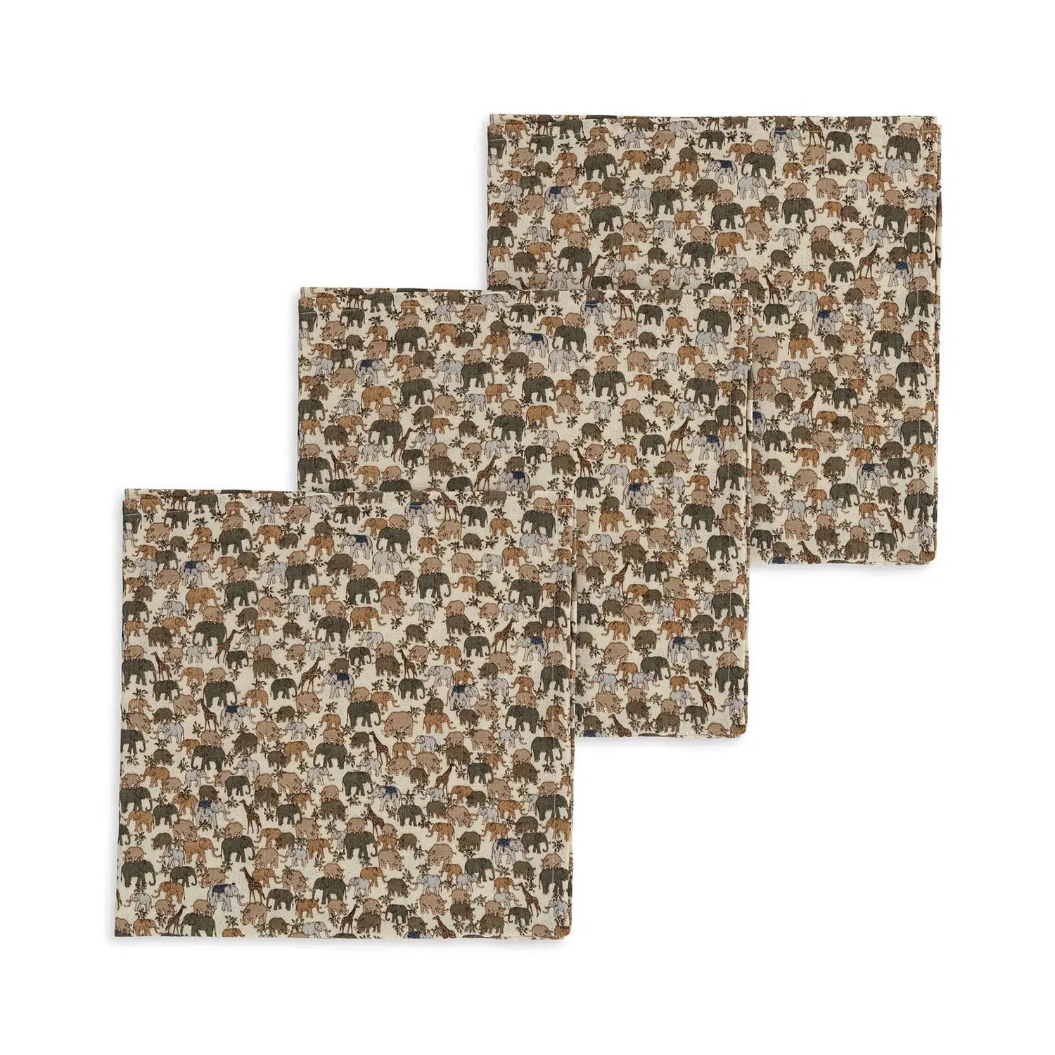 Konges Sløjd - Muslin cloths 3 pack - Safari | Scout & Co