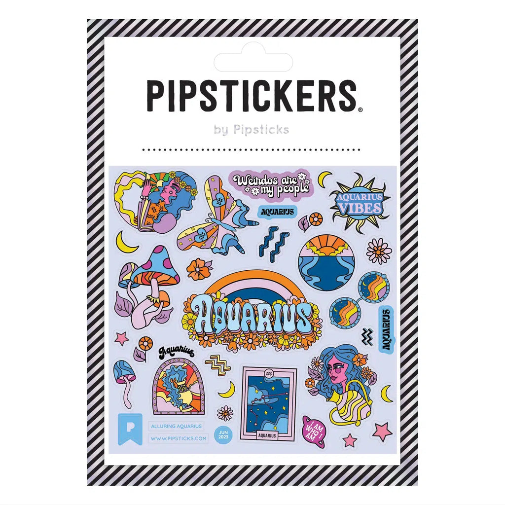 Pipsticks - Alluring Aquarius glow-in-the-dark sticker sheet | Scout & Co