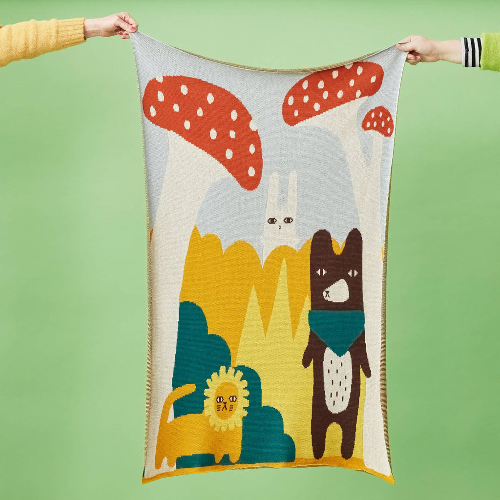 Donna Wilson - Trees & Creature cotton mini blanket | Scout & Co