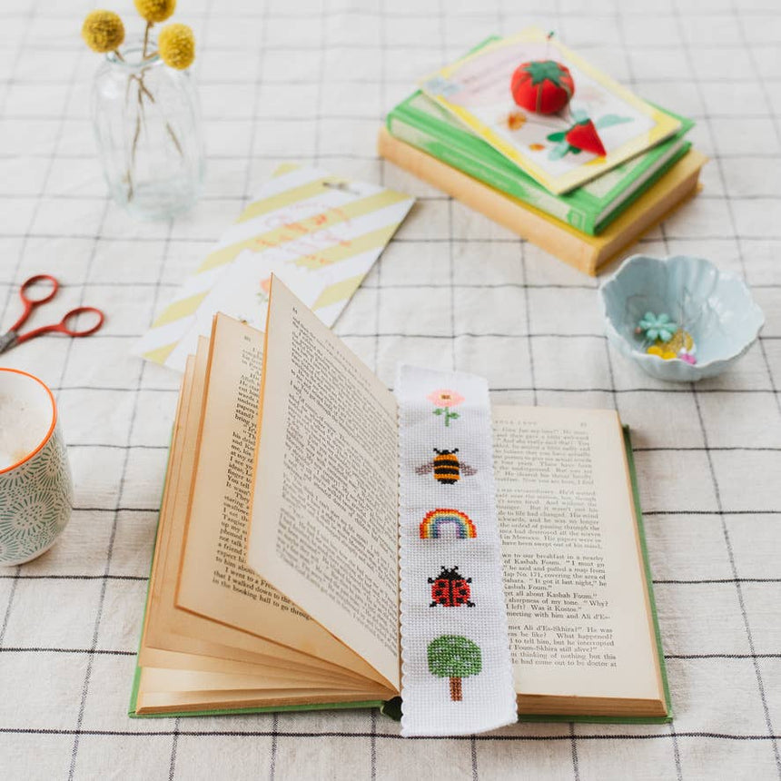 Cotton Clara - Nature Rainbow Cross Stitch Bookmark Kit | Scout & Co