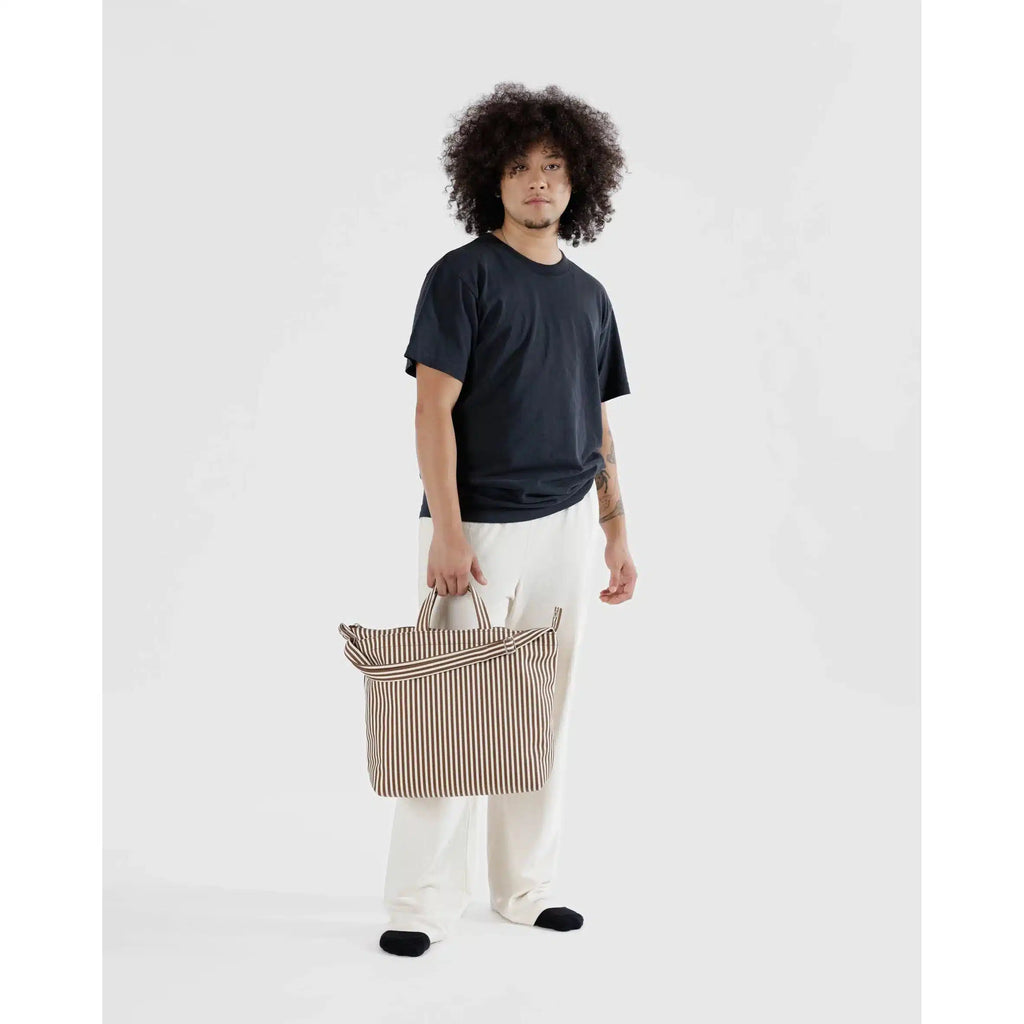 Baggu - Horizontal zip duck bag - Brown Stripe | Scout & Co