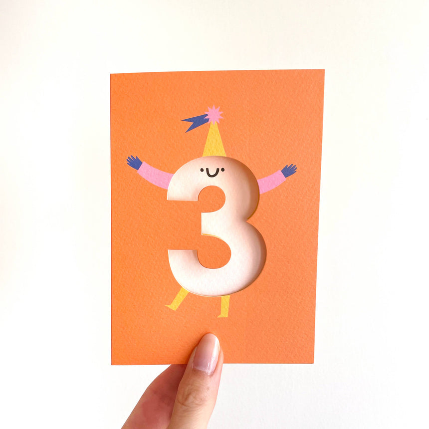 Rumble Cards - 3rd Birthday die-cut card | Scout & Co