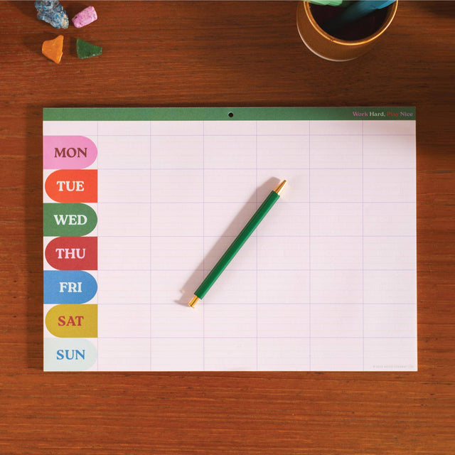 Good Tuesday - A4 Weekly / Monthly Planner Pad - Work Hard, Play Nice | Scout & Co