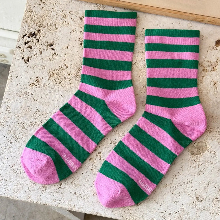 Le Bon Shoppe - Wide Wally socks - Pink / Green | Scout & Co
