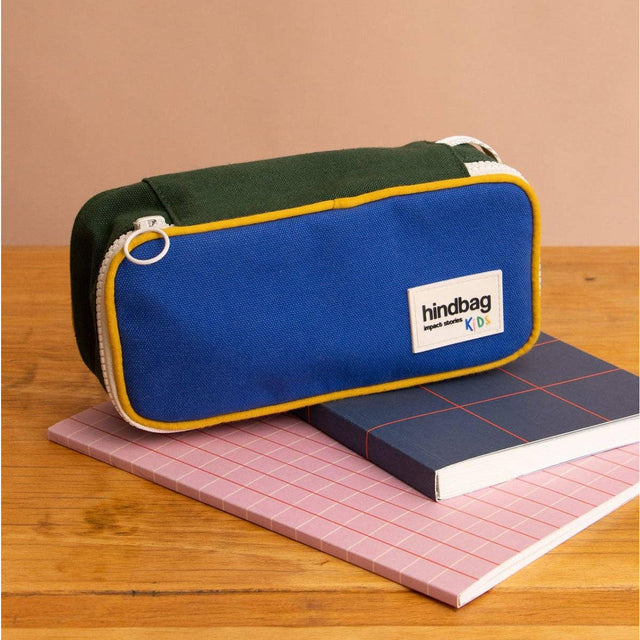 Hindbag - Max Tricolour Pencil Case - Electric Blue | Scout & Co