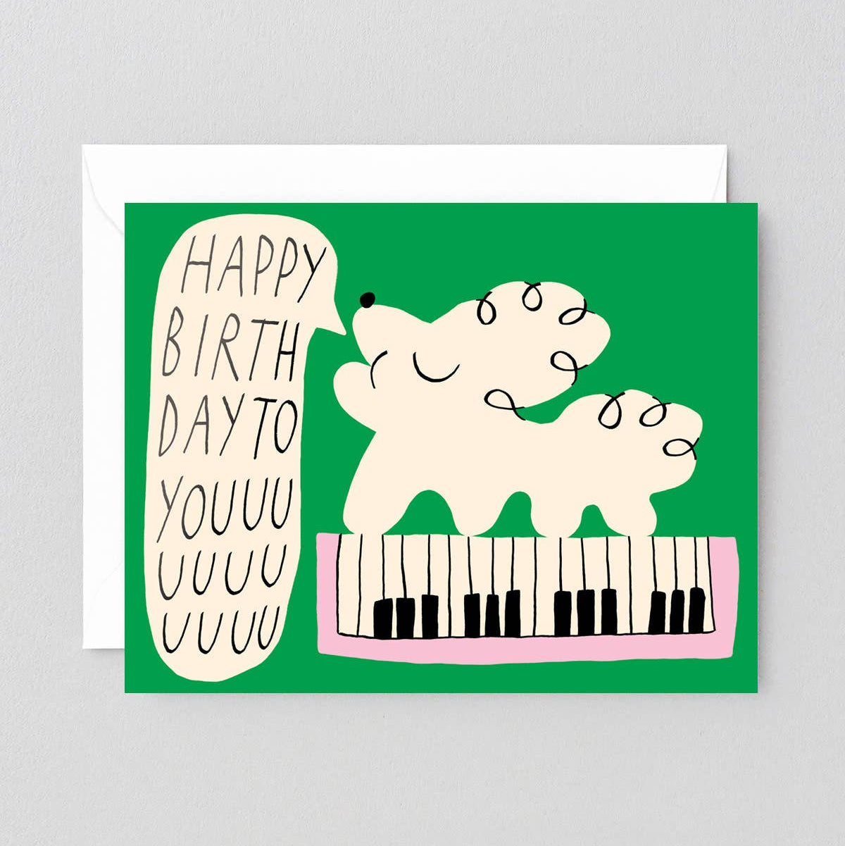 Wrap - Happy Birthday To You Dog & Keyboard card | Scout & Co
