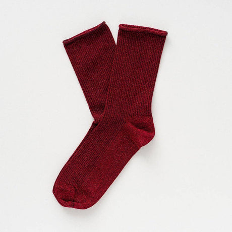 Klue - Glitter Lurex socks - Cherry | Scout & Co