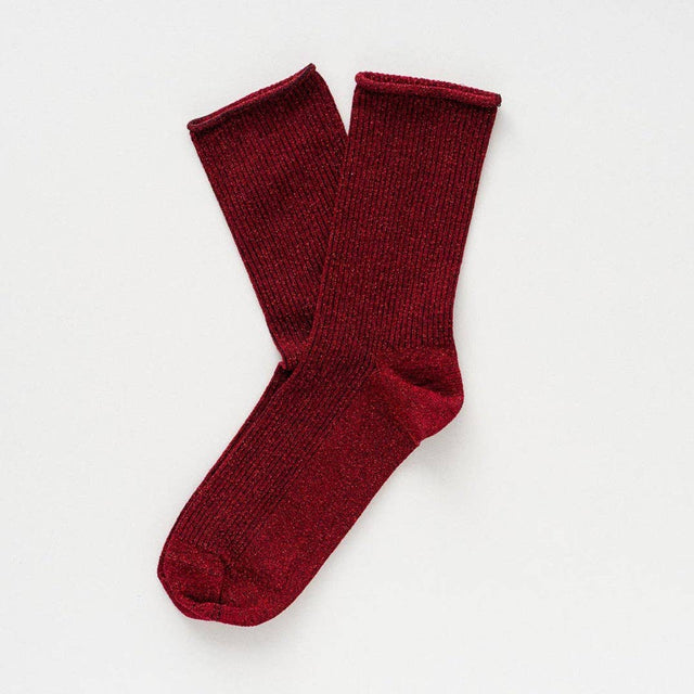 Klue - Glitter Lurex socks - Cherry | Scout & Co